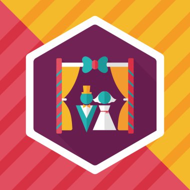 düğün töreni uzun gölge, eps10 düz simgesiyle