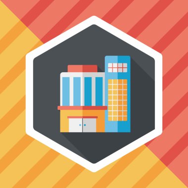 Bina uzun gölge, eps10 düz simgesiyle