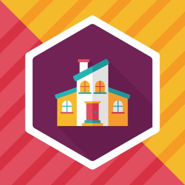 Bina uzun gölge, eps10 düz simgesiyle