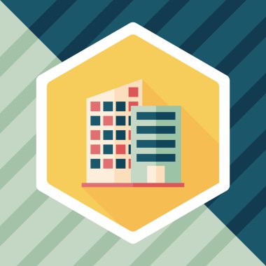 Bina uzun gölge, eps10 düz simgesiyle