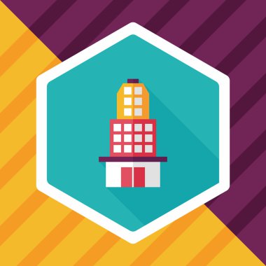 Bina uzun gölge, eps10 düz simgesiyle