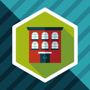 Bina uzun gölge, eps10 düz simgesiyle