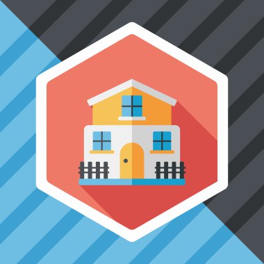 Bina uzun gölge, eps10 düz simgesiyle