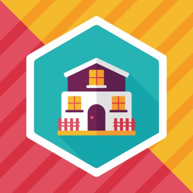 Bina uzun gölge, eps10 düz simgesiyle