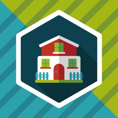 Bina uzun gölge, eps10 düz simgesiyle