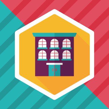 Bina uzun gölge, eps10 düz simgesiyle