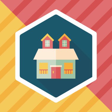 Bina uzun gölge, eps10 düz simgesiyle