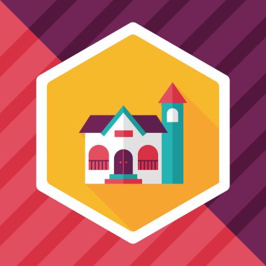 Bina uzun gölge, eps10 düz simgesiyle