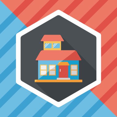 Bina uzun gölge, eps10 düz simgesiyle