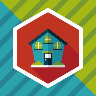 Bina uzun gölge, eps10 düz simgesiyle