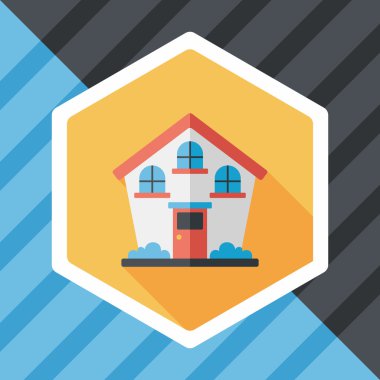 Bina uzun gölge, eps10 düz simgesiyle