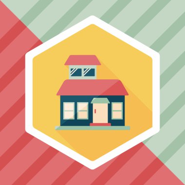 Bina uzun gölge, eps10 düz simgesiyle