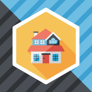 Bina uzun gölge, eps10 düz simgesiyle