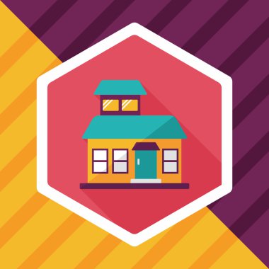 Bina uzun gölge, eps10 düz simgesiyle