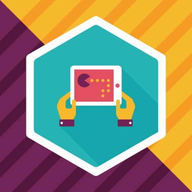 Uzun Gölge, eps10 ile el oyun konsolları düz simgesi