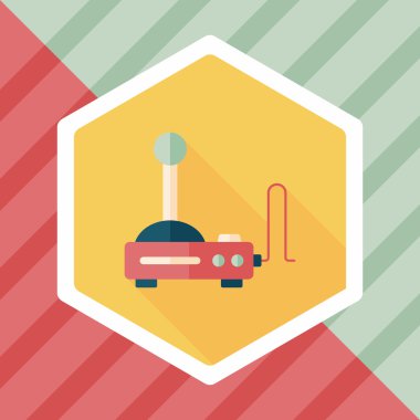 Joystick uzun gölge, eps10 düz simgesiyle