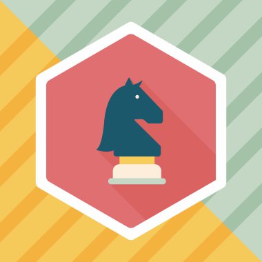 Satranç uzun gölge, eps10 düz simgesiyle