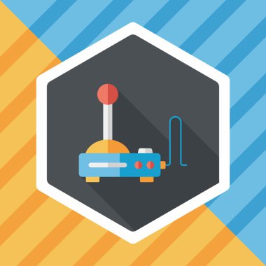 Joystick uzun gölge, eps10 düz simgesiyle