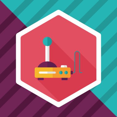 Joystick uzun gölge, eps10 düz simgesiyle