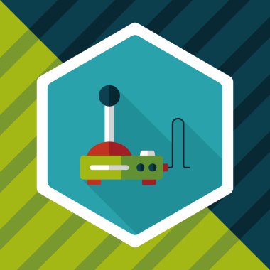 Joystick uzun gölge, eps10 düz simgesiyle