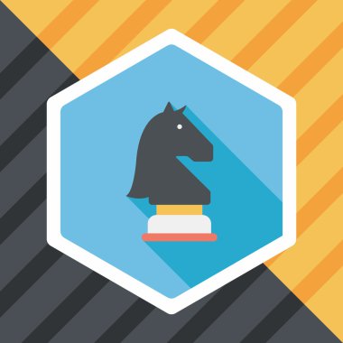 Satranç uzun gölge, eps10 düz simgesiyle