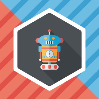 Uzun Gölge, eps10 robot düz simgesiyle