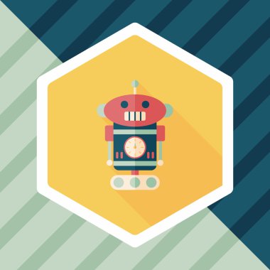 Uzun Gölge, eps10 robot düz simgesiyle