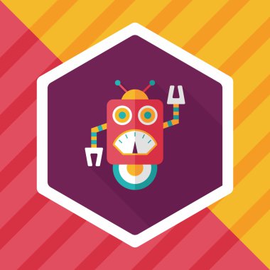 Uzun Gölge, eps10 robot düz simgesiyle