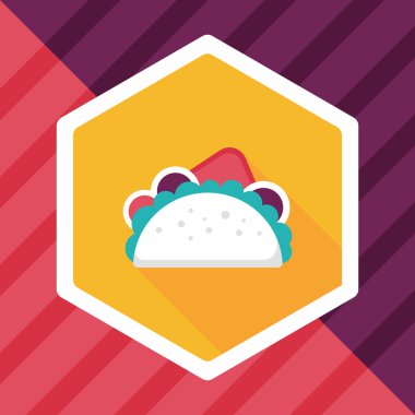 sandviç uzun gölge, eps10 düz simgesiyle