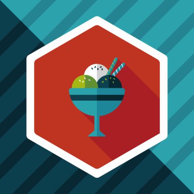 Uzun Gölge, eps10 dondurma düz simgesi