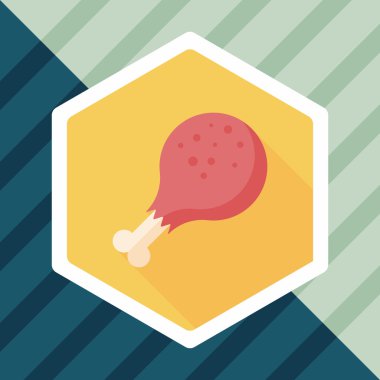 Uzun Gölge, eps10 ile tavuk bacakları düz simgesi