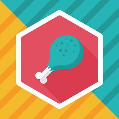 Uzun Gölge, eps10 ile tavuk bacakları düz simgesi