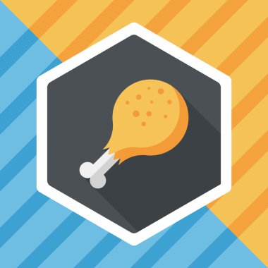 Uzun Gölge, eps10 ile tavuk bacakları düz simgesi