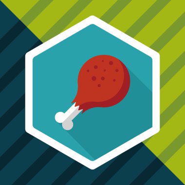 Uzun Gölge, eps10 ile tavuk bacakları düz simgesi