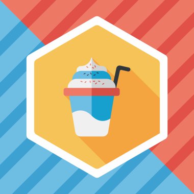 Uzun Gölge, eps10 dondurma düz simgesi