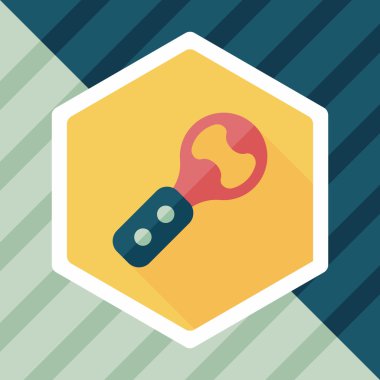 Uzun Gölge, eps10 mutfak eşyaları tirbuşon düz simgesiyle