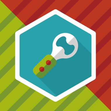 Uzun Gölge, eps10 mutfak eşyaları tirbuşon düz simgesiyle