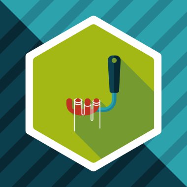 Uzun Gölge, eps10 ile mutfak eşyaları spagetti kaşığı düz simgesi