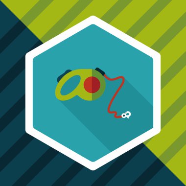 Evcil köpek uzun gölgeli düz simge, eps10