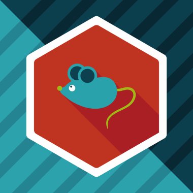 Uzun Gölge, eps10 ile evde beslenen hayvan fare düz simgesi