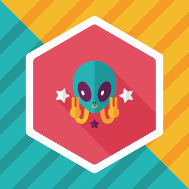 Uzun Gölge, eps10 alanı yabancı düz simgesiyle