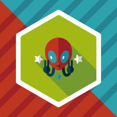 Uzun Gölge, eps10 alanı yabancı düz simgesiyle