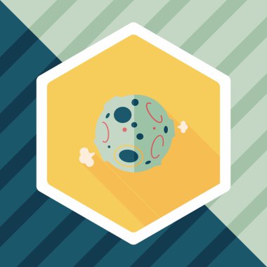 Uzun Gölge, eps10 ile alan gezegen düz simgesi