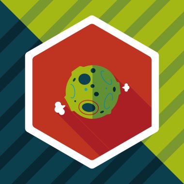 Uzun Gölge, eps10 ile alan gezegen düz simgesi