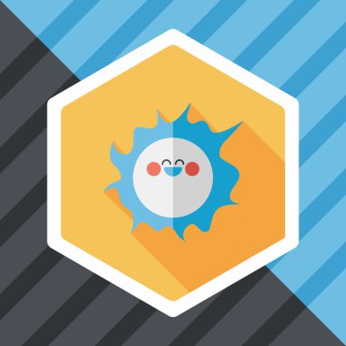 Uzun Gölge, eps10 ile alan güneş düz simgesi