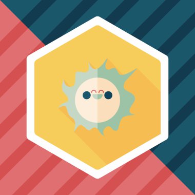 Uzun Gölge, eps10 ile alan güneş düz simgesi