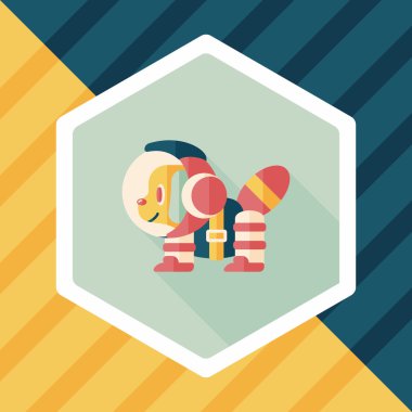 Uzun Gölge, eps10 ile alan köpek düz simgesi