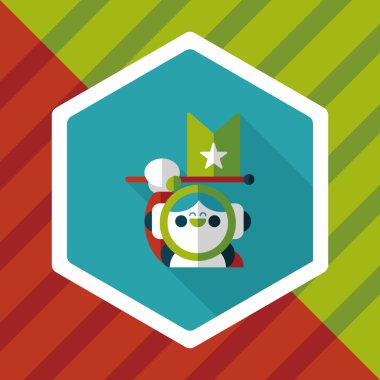 Uzun Gölge, eps10 ile uzay astronot düz simgesi