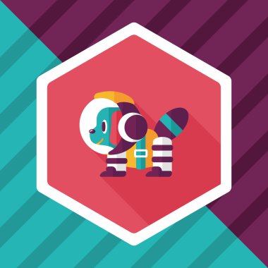 Uzun Gölge, eps10 ile alan köpek düz simgesi