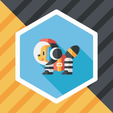 Uzun Gölge, eps10 ile alan köpek düz simgesi